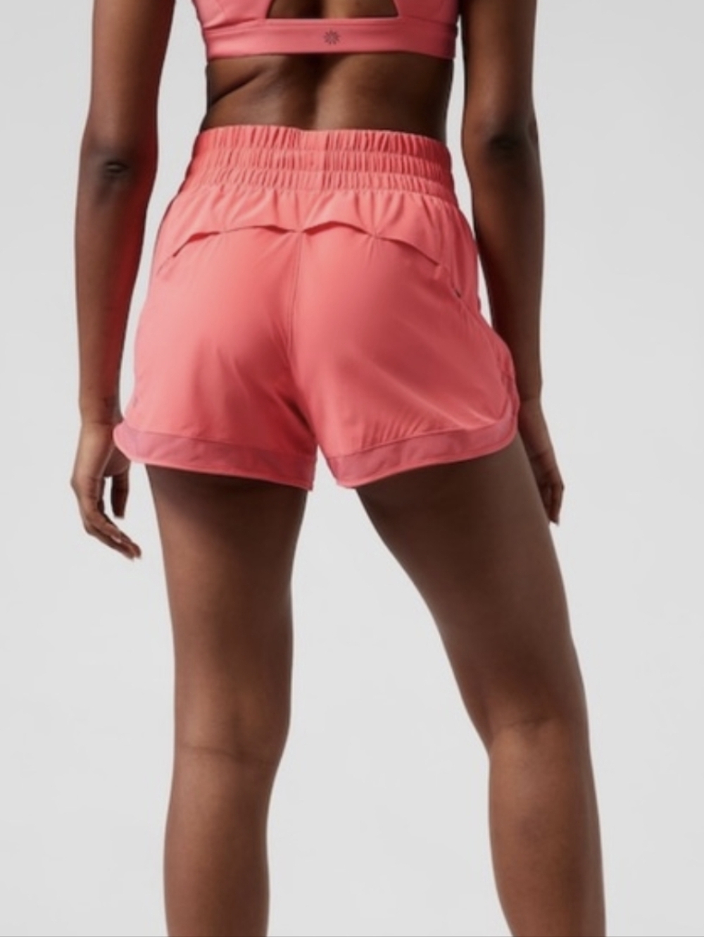 Athleta Shorts High Rise Rise Mesh Racer 3" - Picture 2 of 10